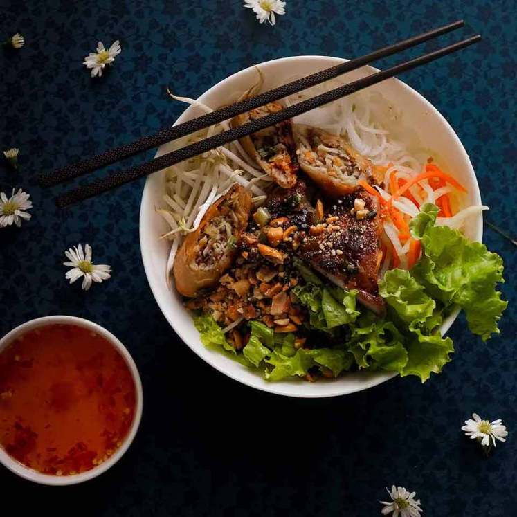 Vietnamese Lemongrass Pork Bowls in Saigon